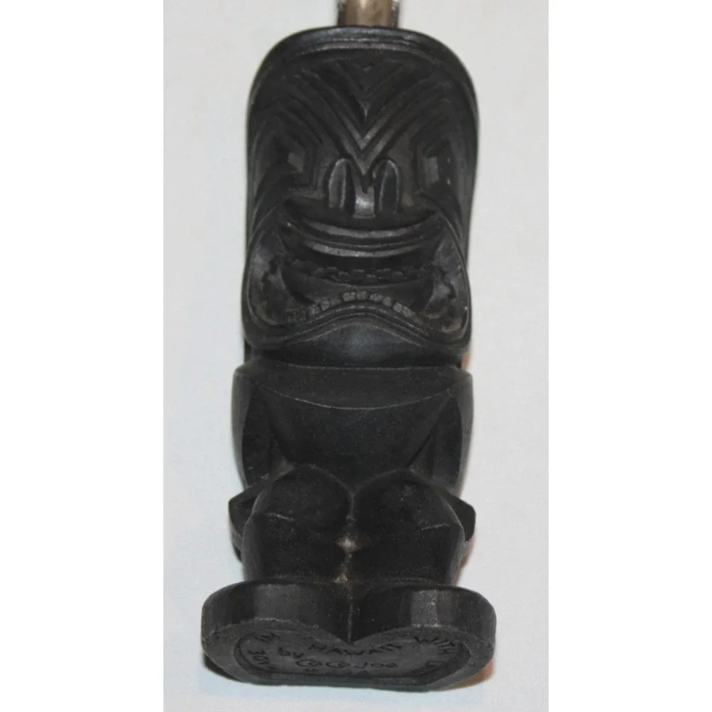 vintage Coco Joe black lava Tiki bottle opener Made in Hawaii #298